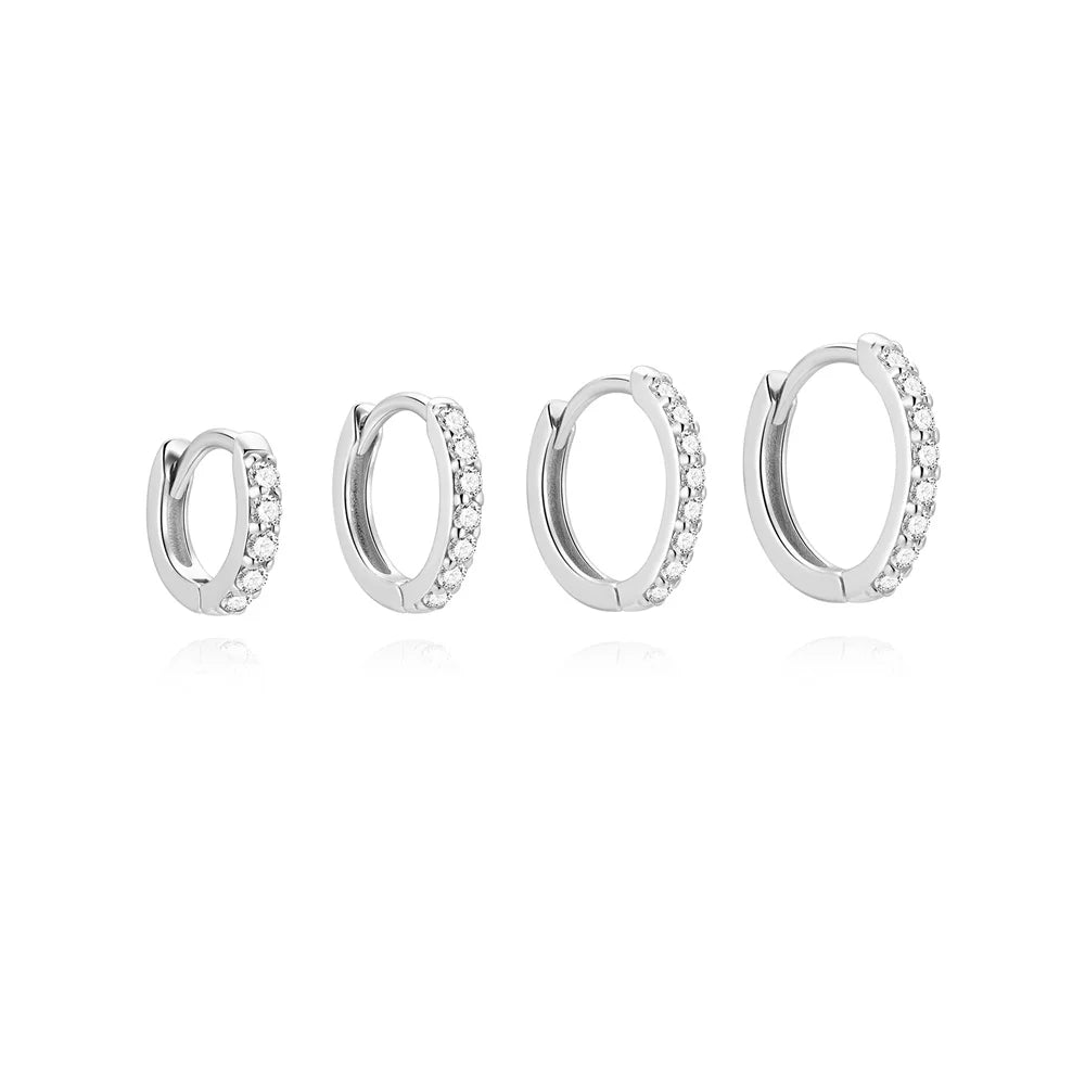 Hoop Earrings Moissanite - 1PC 6/7/8/9mm