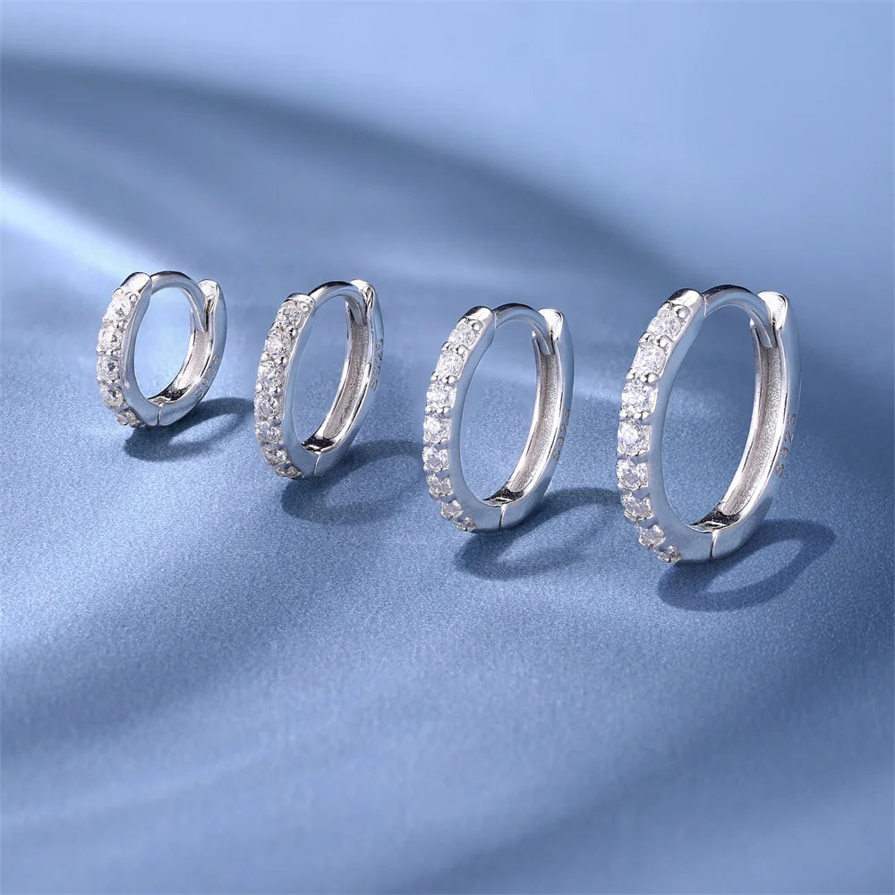 Hoop Earrings Moissanite - 1PC 6/7/8/9mm