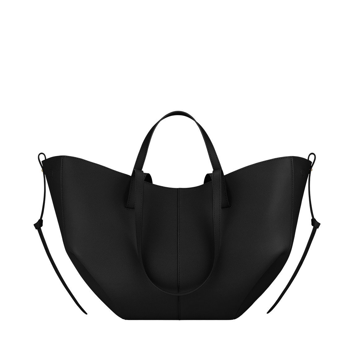 minimal leather tote bag