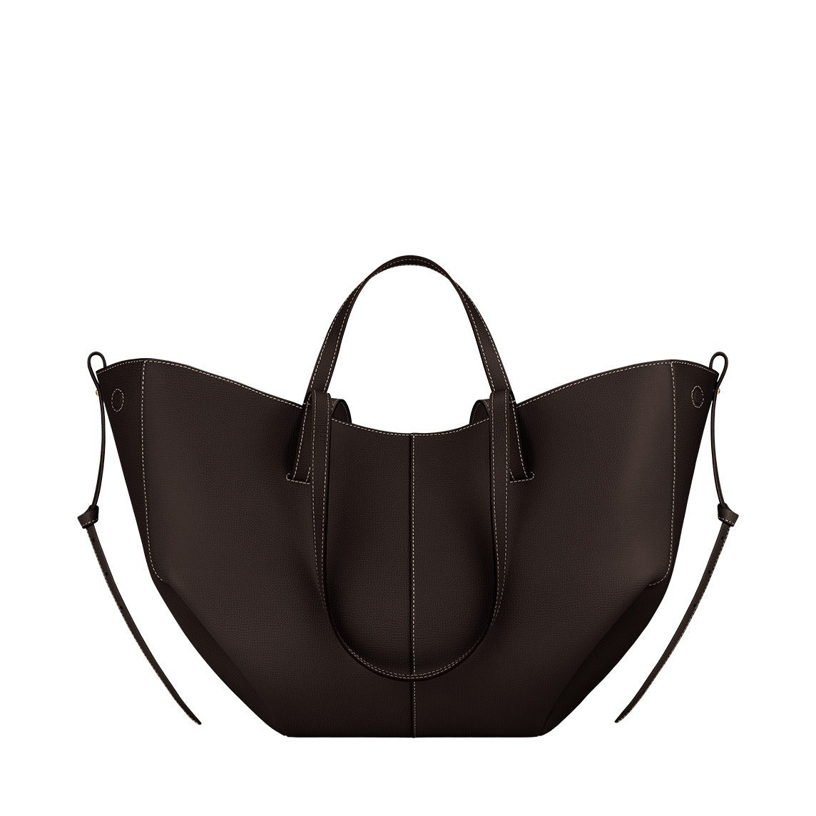 minimal leather tote bag