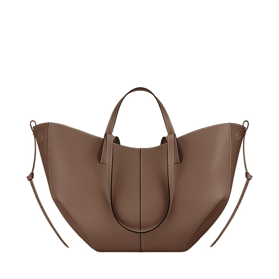 minimal leather tote bag