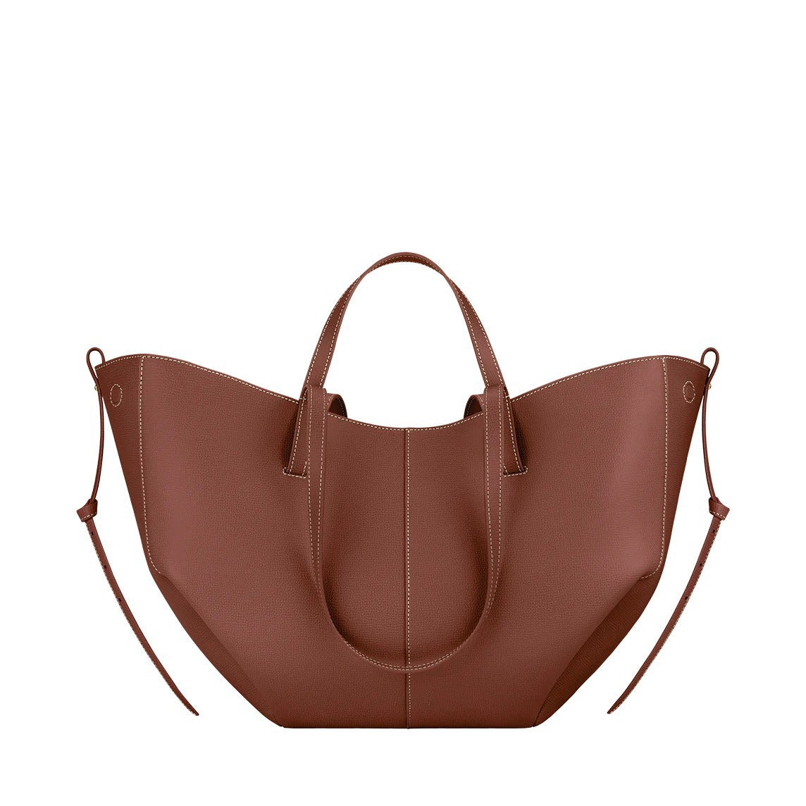 minimal leather tote bag