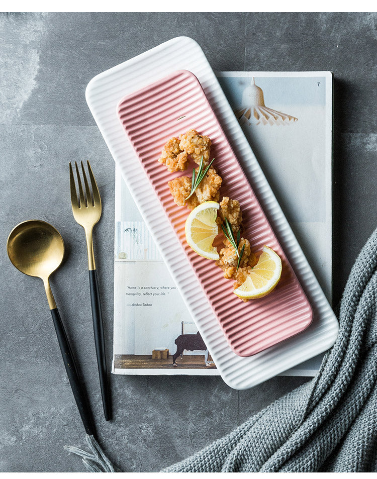 Lizan stripe Tray - large