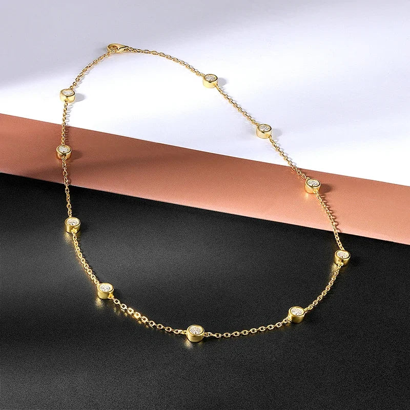 Moissanite Necklace - 0.1CT