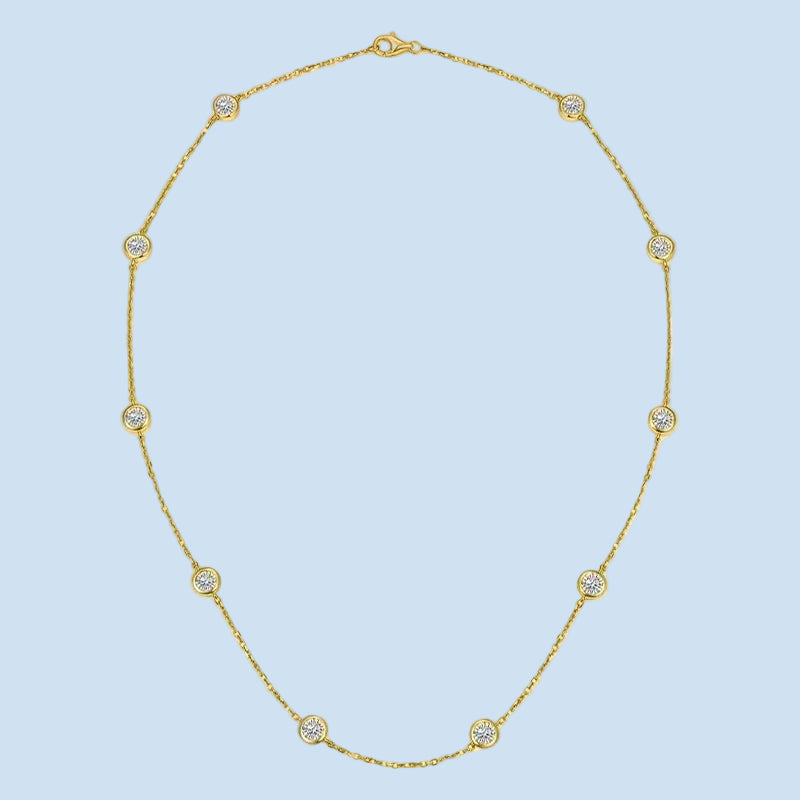 Moissanite Necklace - 0.1CT