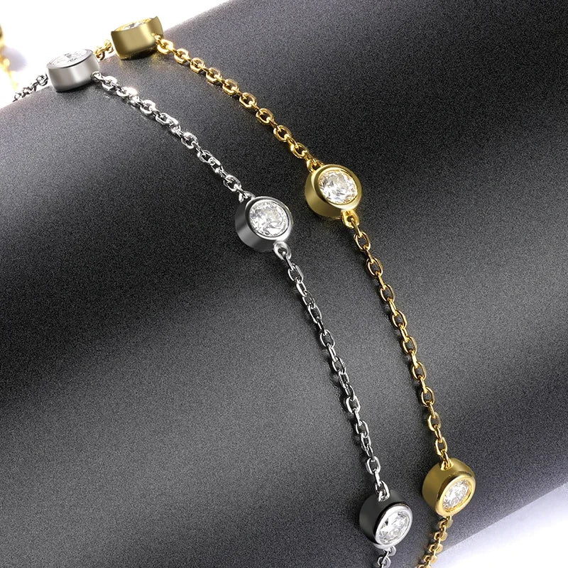 Moissanite Necklace - 0.1CT