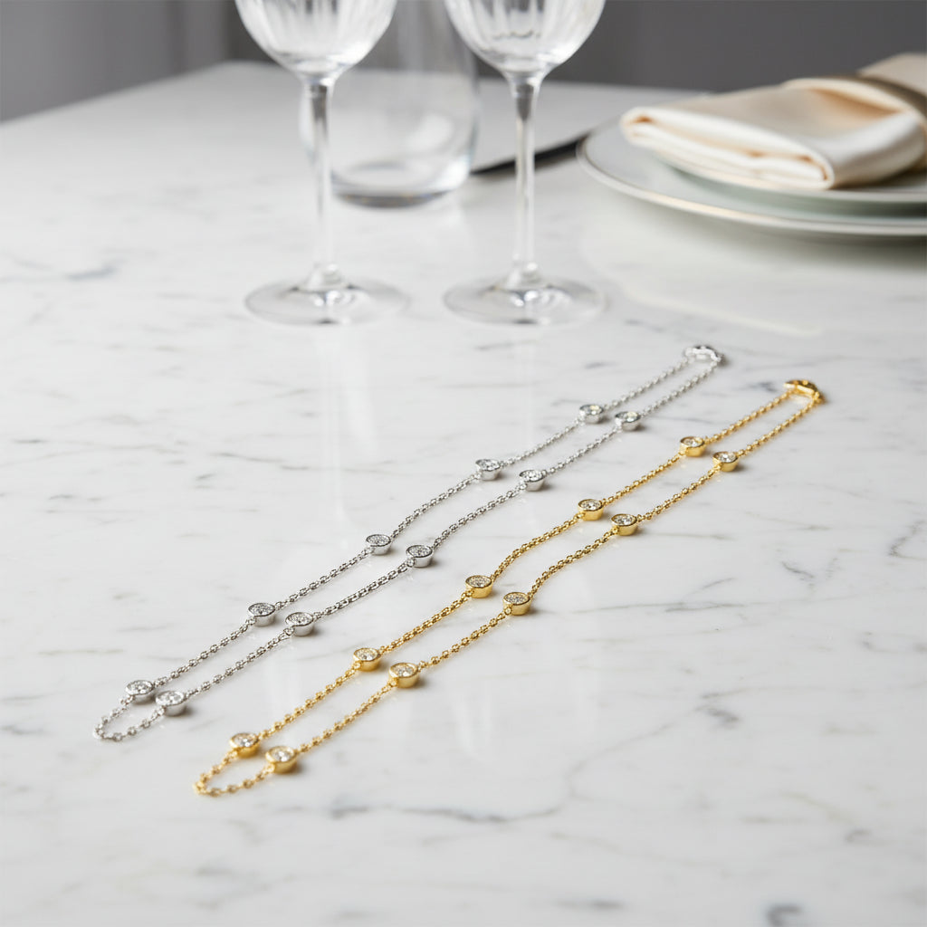 Moissanite Necklace - 0.1CT