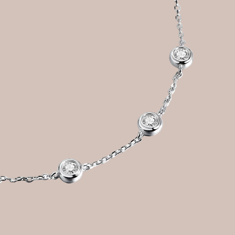 Moissanite Necklace - 0.1CT