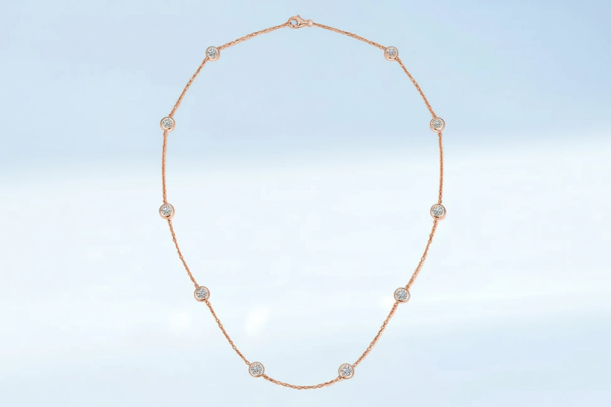 Moissanite Necklace - 0.1CT