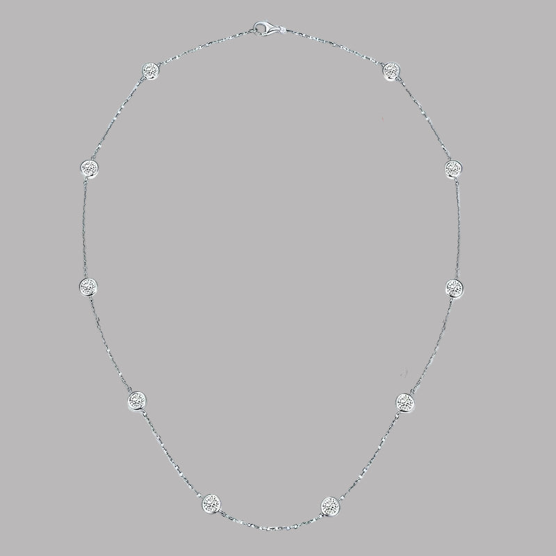 Moissanite Necklace - 0.1CT