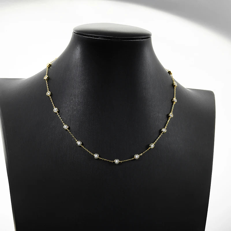 Moissanite Necklace - 0.1CT