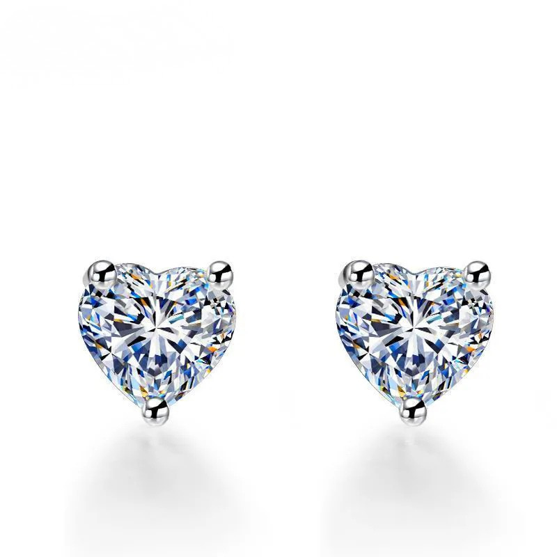 heart earings - 1CT