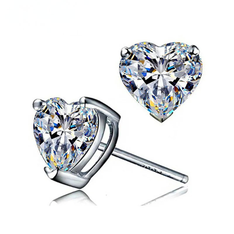 heart earings - 1CT