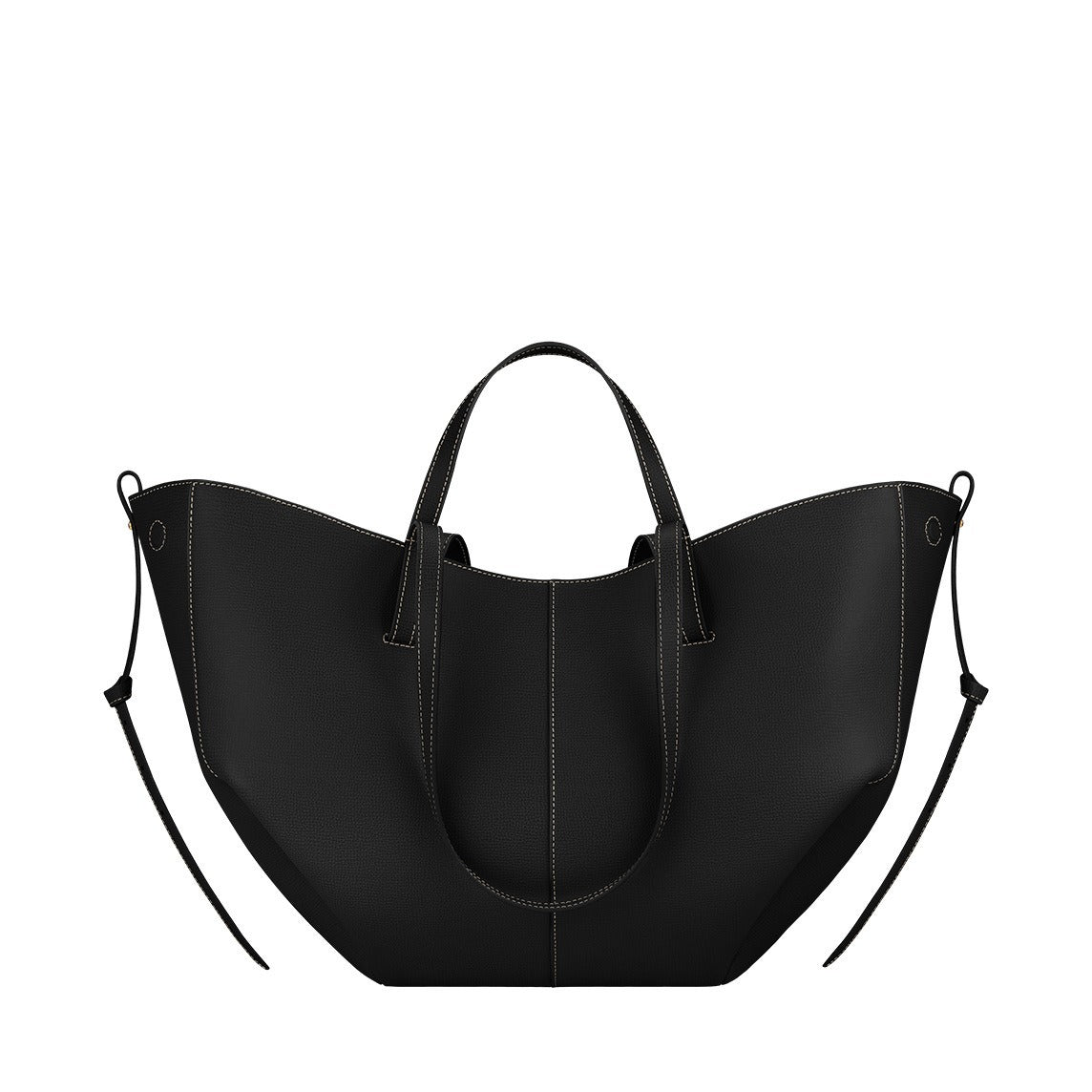 minimal leather tote bag