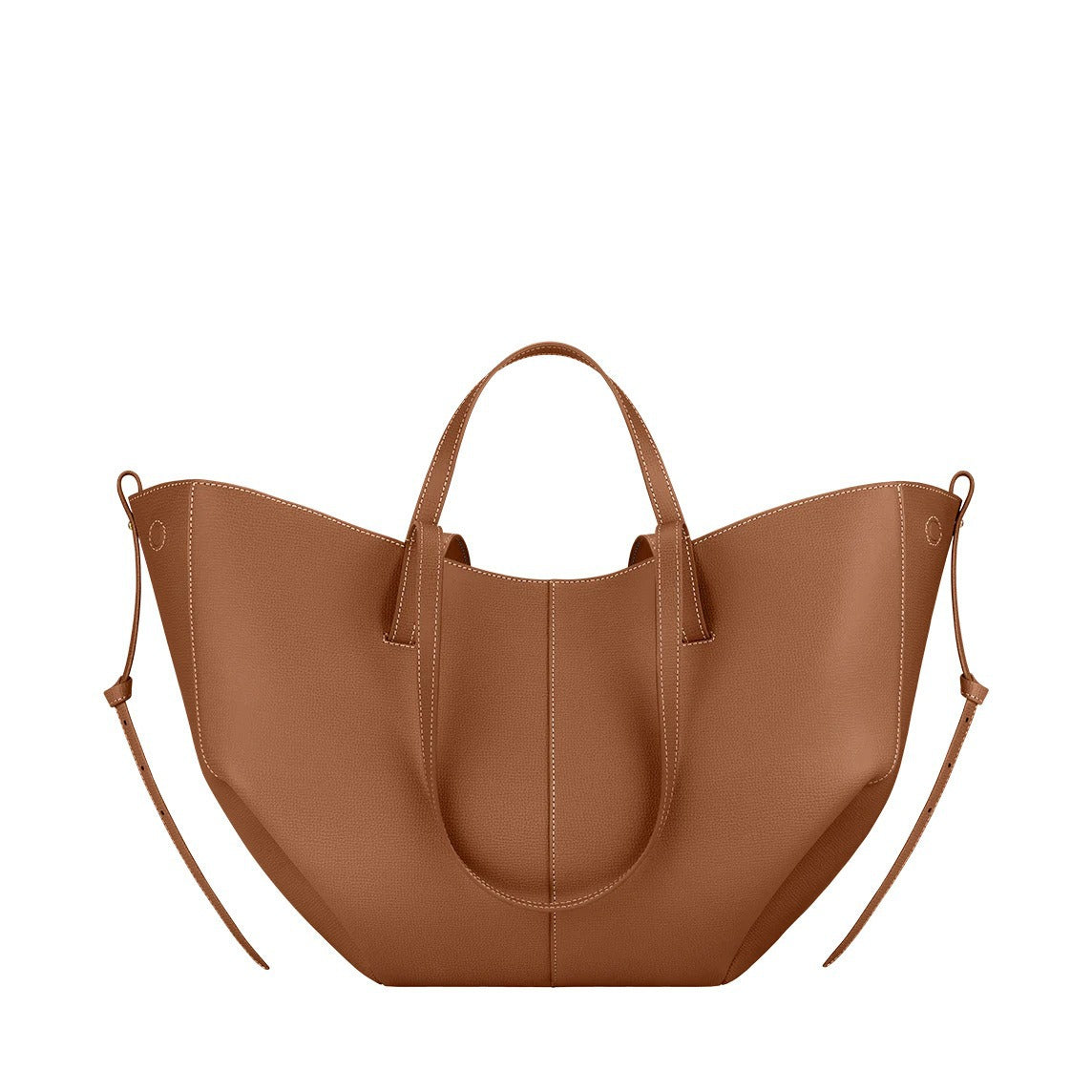 minimal leather tote bag