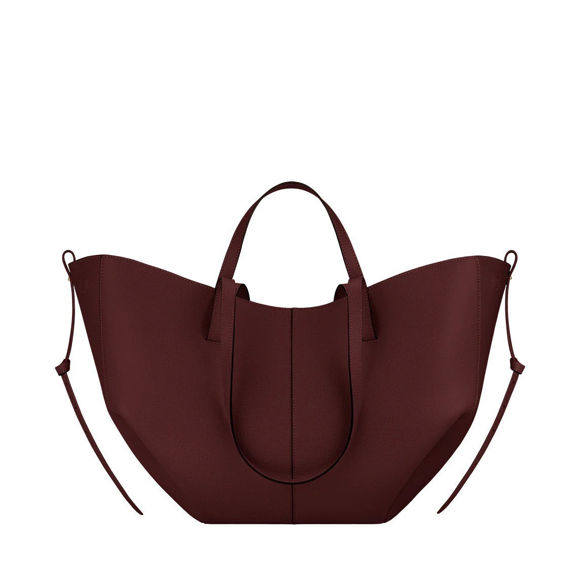 minimal leather tote bag
